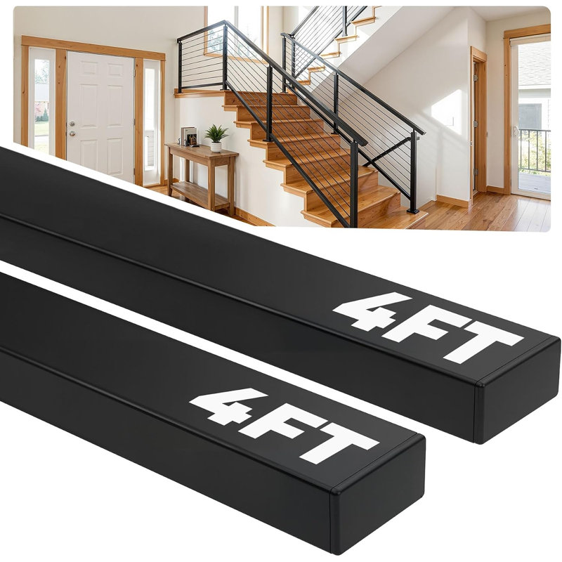 Garde-corps en acier inoxydable 2PC 4FT noir pour système de garde-corps à câble (garde-corps 2PC 4FT)