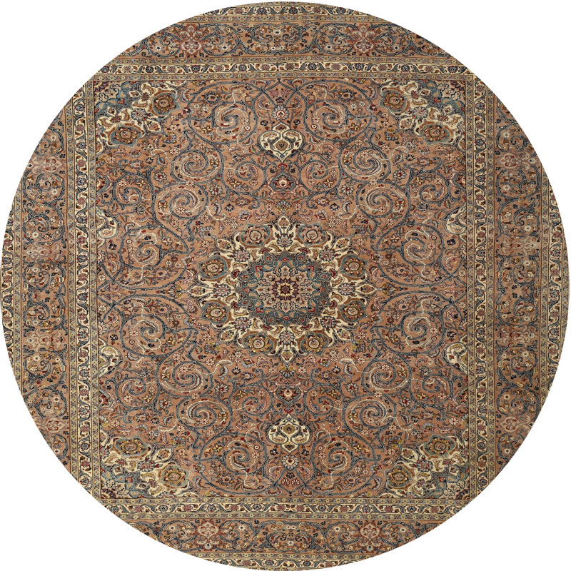 Ceazar Oriental Indoor Rug, Round 5'