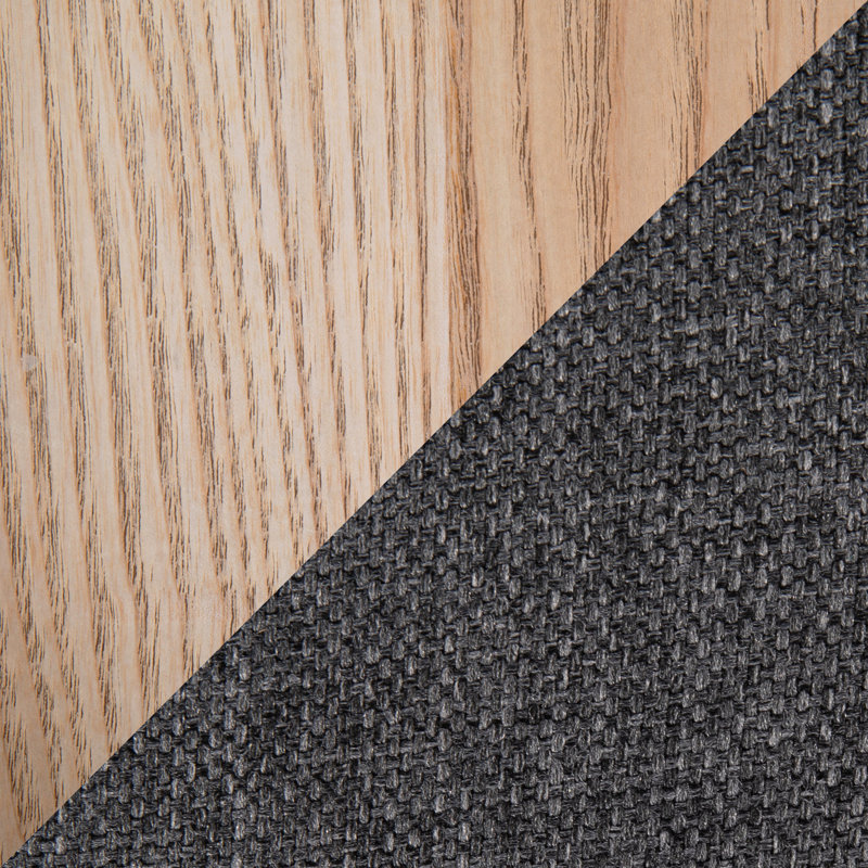 Repose-pieds rond avec rangement 15,5 po Alvena, Gris anthracite