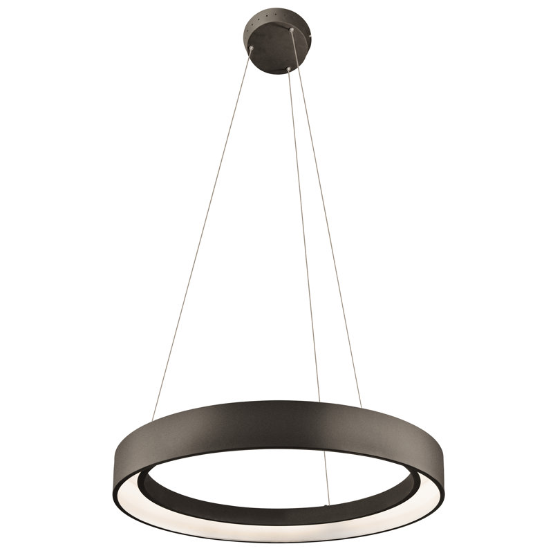 Rhianna 1 - Light LED Unique/Statement Pendant, 2.75" H x 23.5" W x 23.5" D, Brushed Nickel