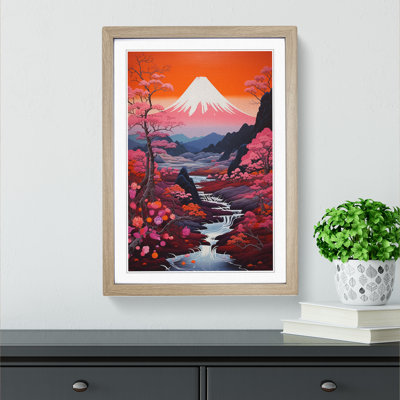 Japanese Mountains Neo-Plasticism No.2 - Framed Print