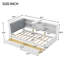 Lit plateforme en bois avec tête de lit avec rangement, tablettes et 2 tiroirs-934454940-934454928
