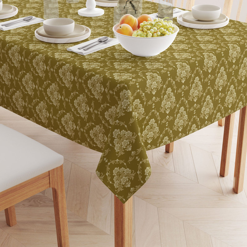 Rectangular Tablecloth, 100% Cotton, Floral 155, 84" x 52"