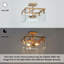 Plafonnier semi-encastré 3 lumières 12,5 po Trèsa