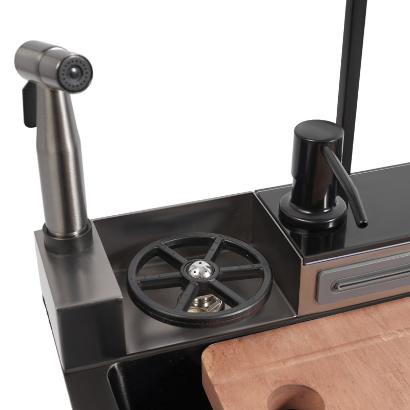 Digital Display Kitchen Sink With Faucet
