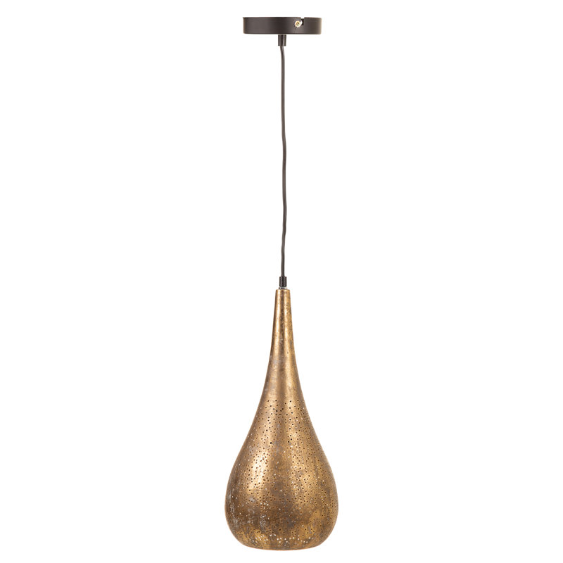 Uncompahgre 1 - Light Bowl Pendant, Gold, 46cm H x 20cm W x 20cm D