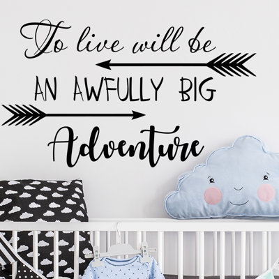 Adhésif décoratif « to live », une chambre de bébé terriblement big