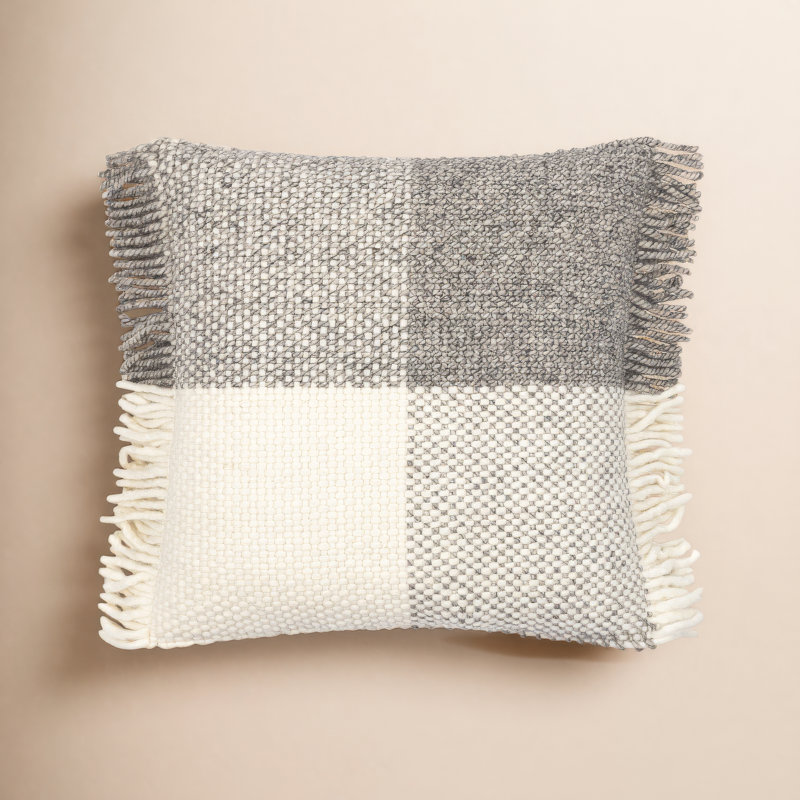 Cypress 100% Wool Throw Square Pillow, Pillow Cover Only - No Insert, 22" x 22"