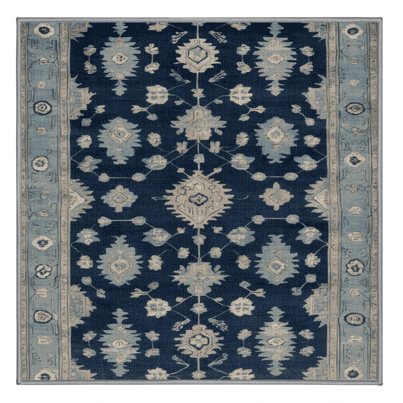 Tapis brun lavable à la machine, Carré 4 pi