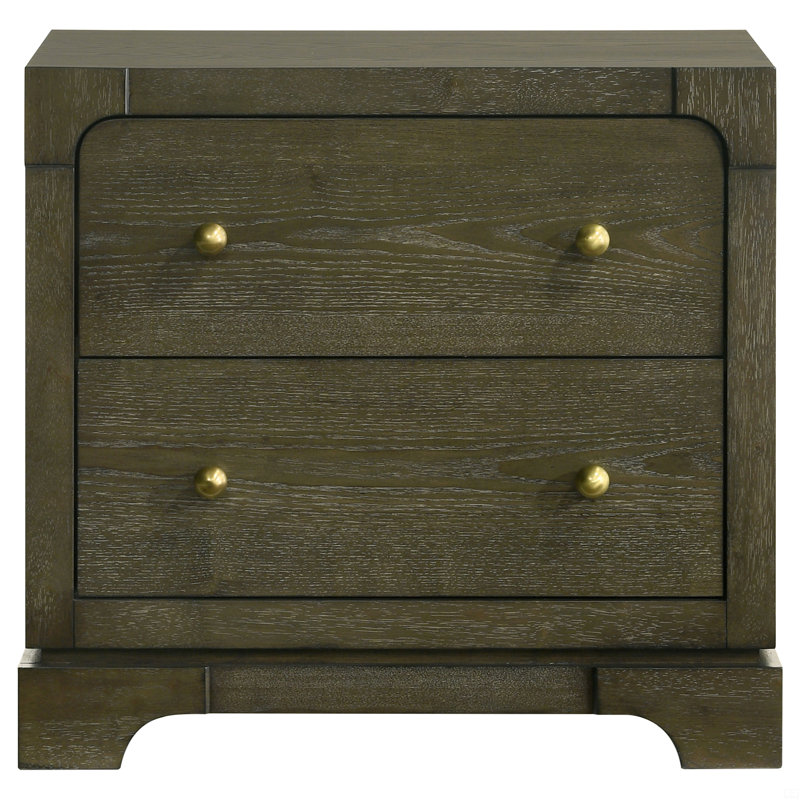 2-Drawer Nightstand Bedside Table