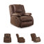 Fauteuil inclinable standard en faux cuir de 33 po de large Pennside-553327401