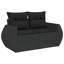  Ensemble de canapé de patio en poly rotin noir et polyester grand modulaire-149405413-149405432