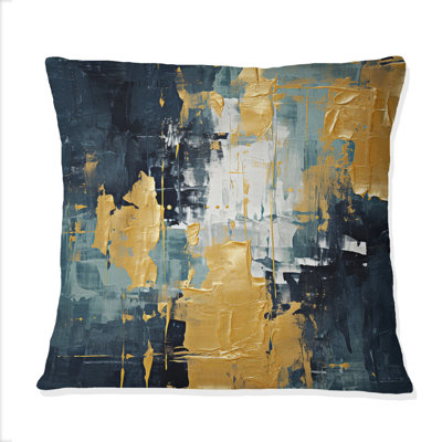 Coussin décoratif "Reproduction d'art abstrait" sur un tableau abstrait