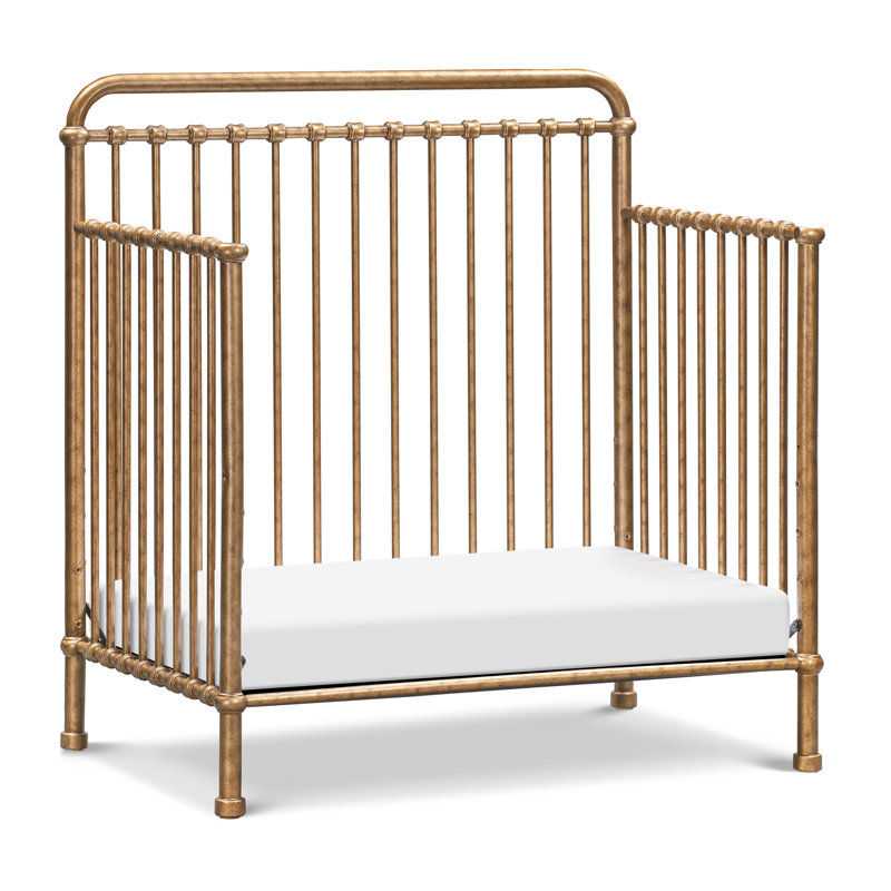 Winston 4-in-1 Convertible Mini Crib, Vintage Gold