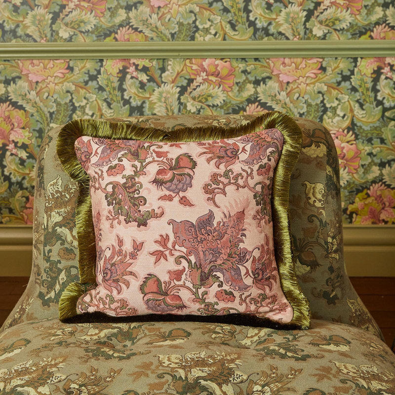 Persephone Throw Square Pillow Cover & Insert, Tourmaline Floral
