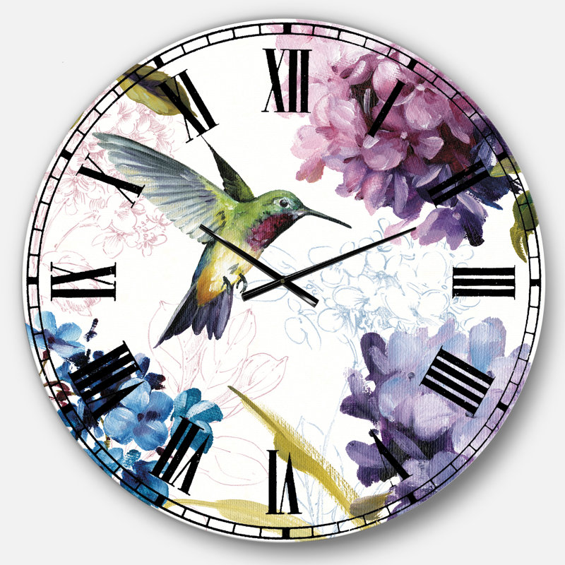 Spring Nectar Square II - Horloge murale traditionnelle, Surdimensionné