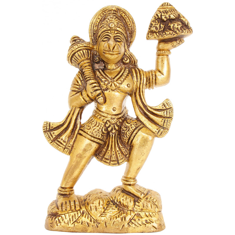 Statue en laiton 5 pouces Sankat Mochan Hanuman