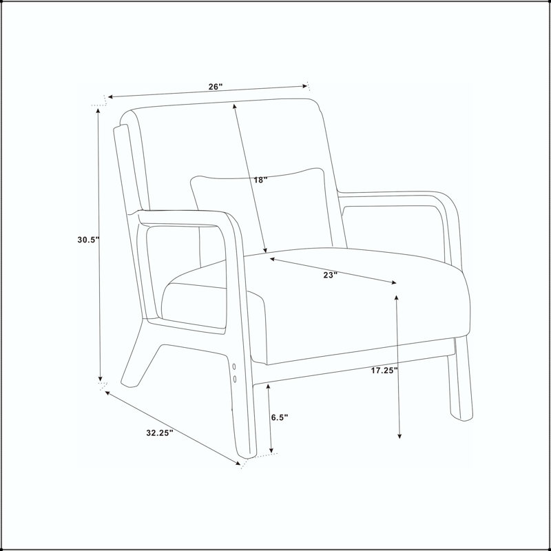 Fauteuil rembourré en velours côtelé Corduroy, Beige