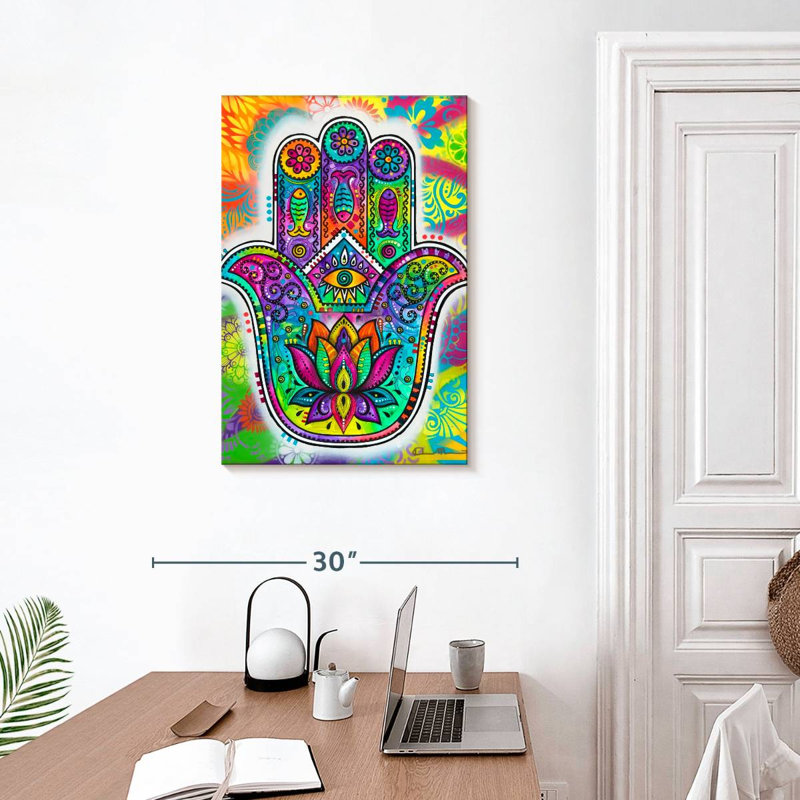 Kerrick psychédélique Hamsa, H 30 po x l 20 po