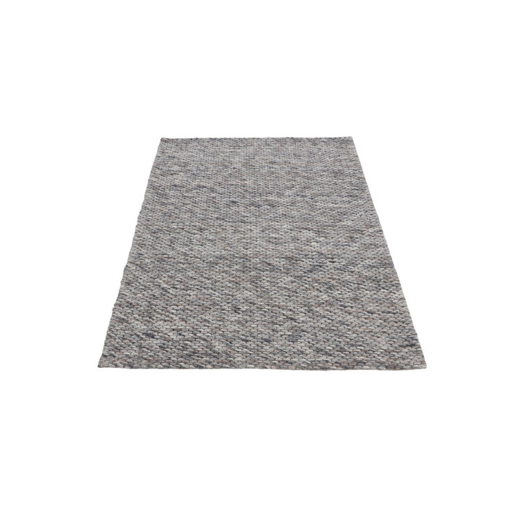 Handcrafted Wool Rug in Grey Melange