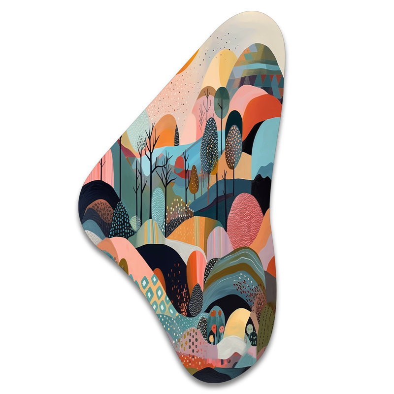 Huntington - Art mural minimaliste abstrait en forme de sculpture, sculpture murale en métal Freeform, H 39 po x l 21 po