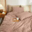 Ensemble de housse de couette en vichy 100% coton délavé à carreaux XINMIANFANG Gingham-121478533-121478535