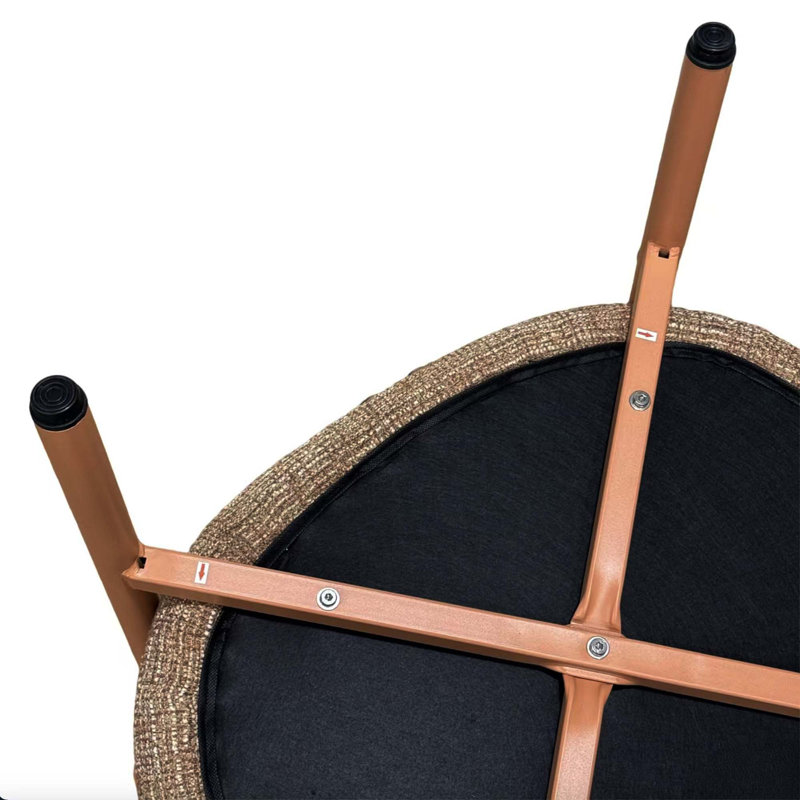 Ensemble de chaises d'appoint 2 pièces Modern, Brun abricot