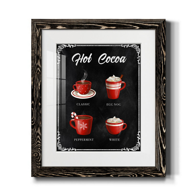 Cacao chaud - reproduction de cadre photo, H 24 po x l 18 po x P 1,5 po, Noir