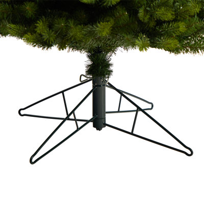 Arbre de Noël élancé épinette vert réaliste avec lumières claires / blanches