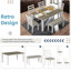 Ensemble de table de salle à manger 6 pièces avec 4 chaises ergonomiques et un banc
