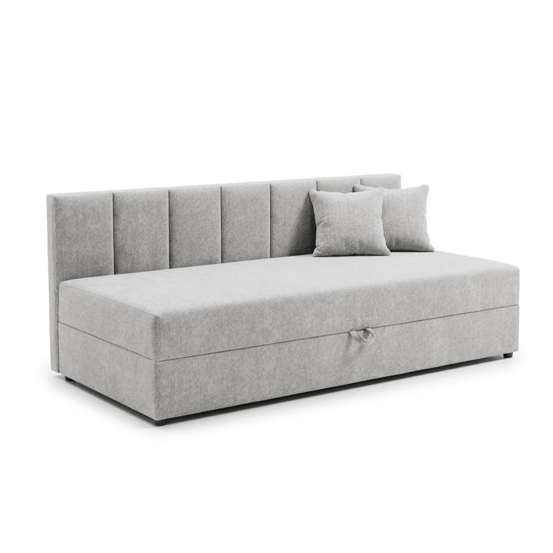 Lenny Upholstered Daybed, Light Grey