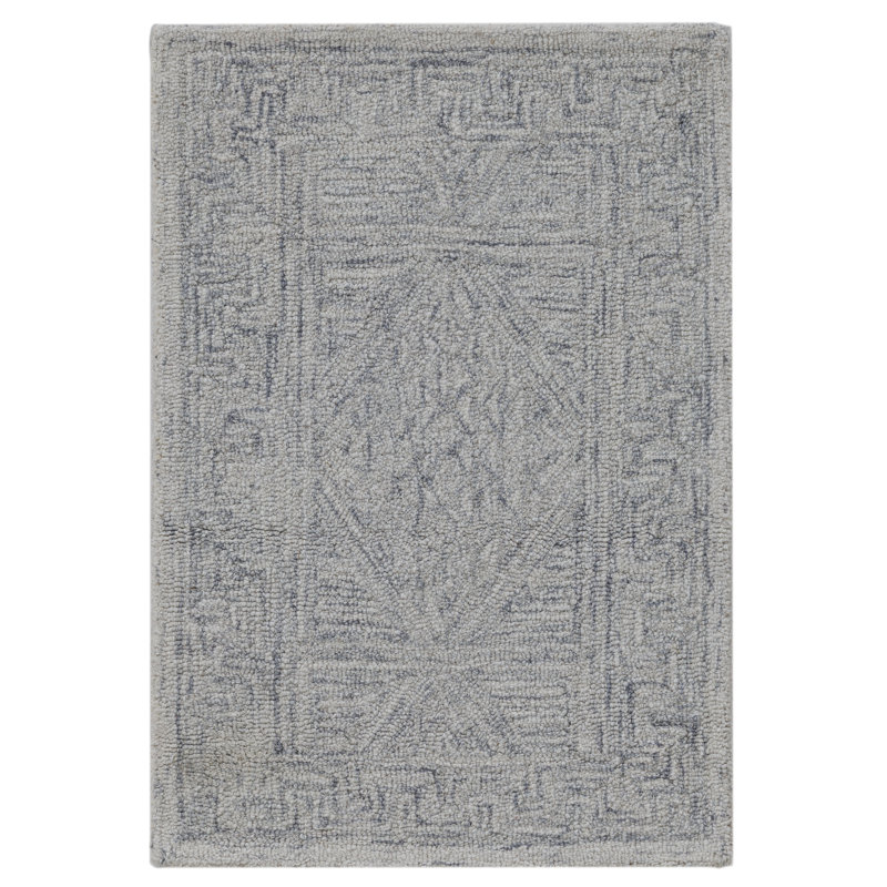 Lyon Hand Tufted Wool Indoor Rug, Blue, 2'x3'