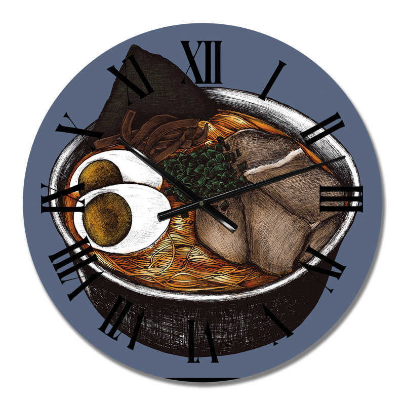 Horloge murale brune Ramen, Petit