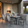 Alyah 6 - Person Metal Patio Dining Set with Extendable Rectangular Table
