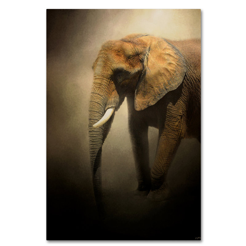 'The Elephant Emerges' Graphic Art Print on Wrapped Canvas, 19" H x 12" W
