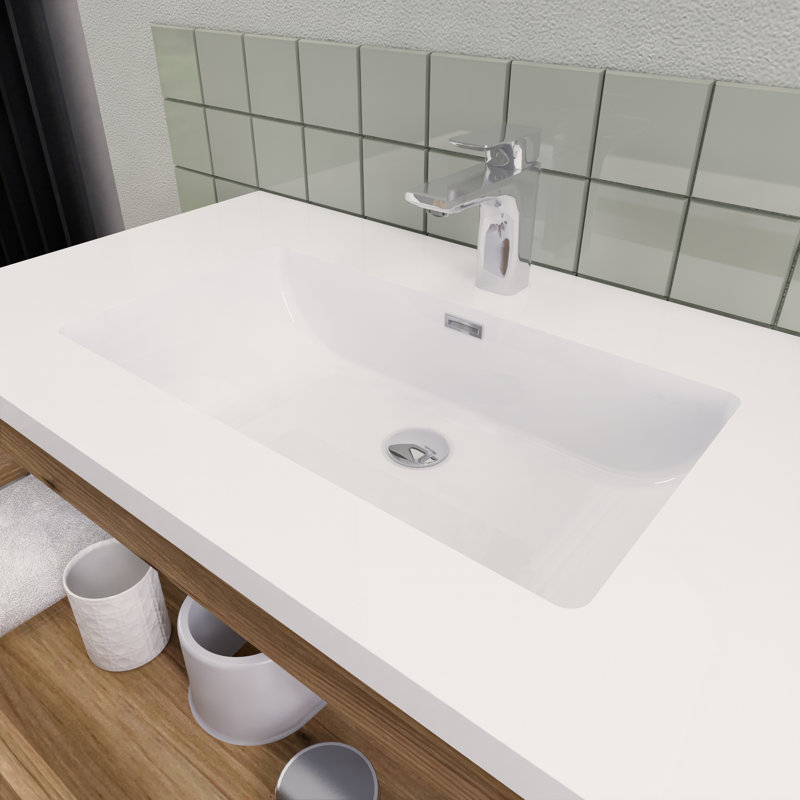 Alcester 71'' Double Bathroom Vanity with Resin Top, Natural Oak