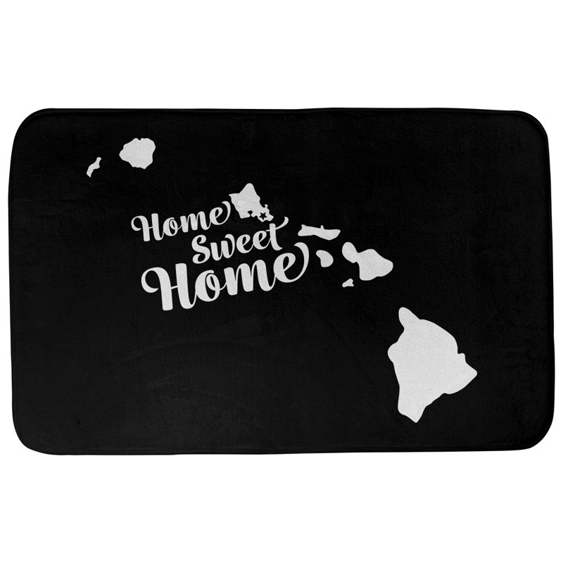 Tapis pour salle de bain en microfibre antidérapant antidérapant Home Sweet, L 17 po x L 21 po, Mauve, Honolulu