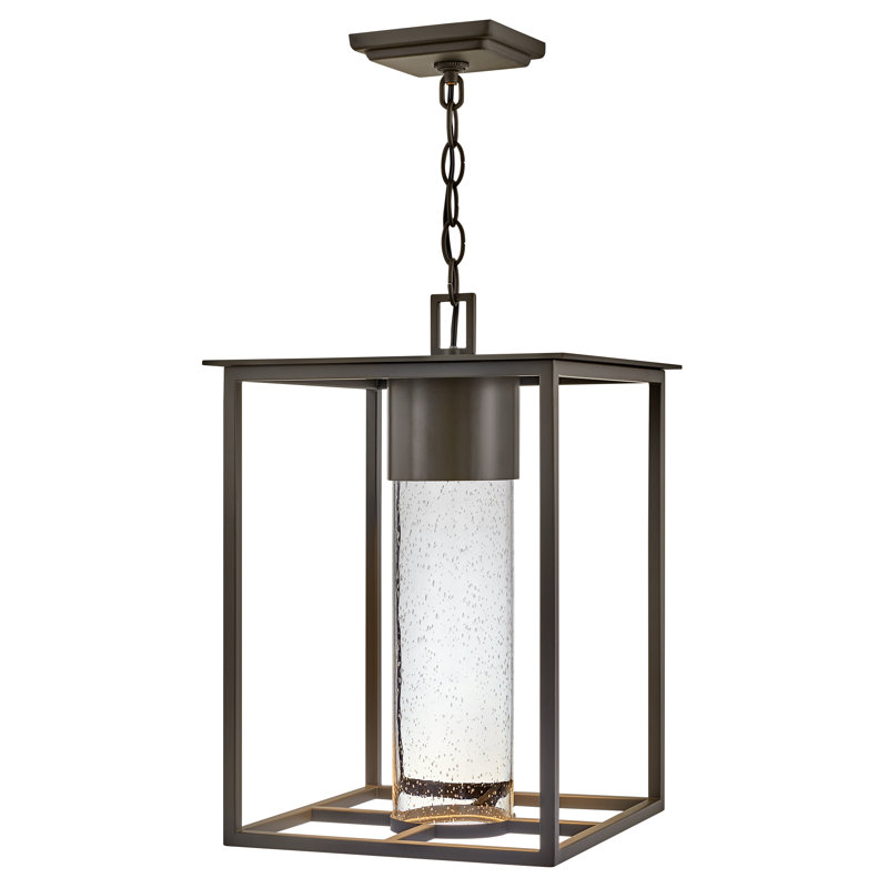 Lanterne suspendue d'extérieur 1 lumière H 17,75 po Marilee, Bronze huilé