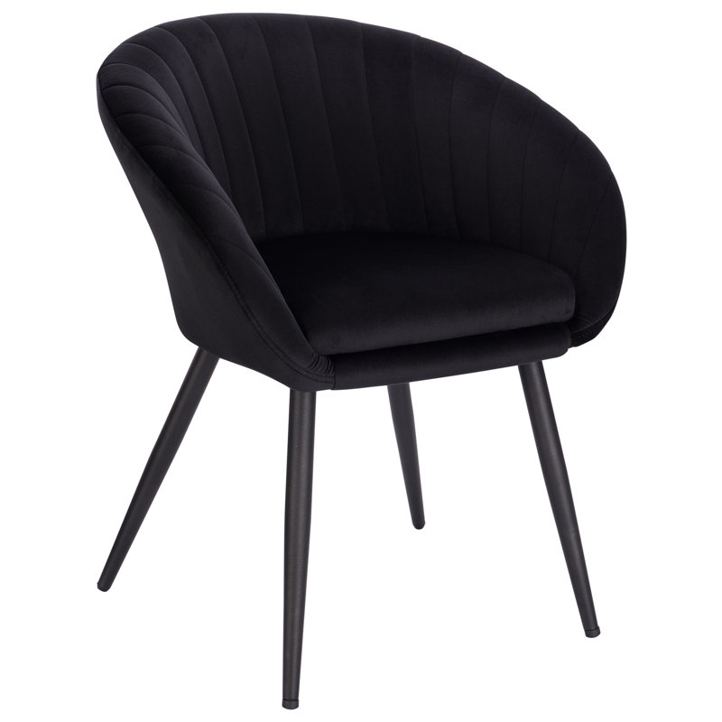 Popham Upholstered Dining Chair, Black
