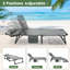 Lit de repos portatif robuste avec matelas, chaise longue d'extérieur réglable à 5 positions pour patio-65267628