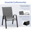 Ensemble de 2 fauteuils d'extérieur en métal thermolaqué-2061075495