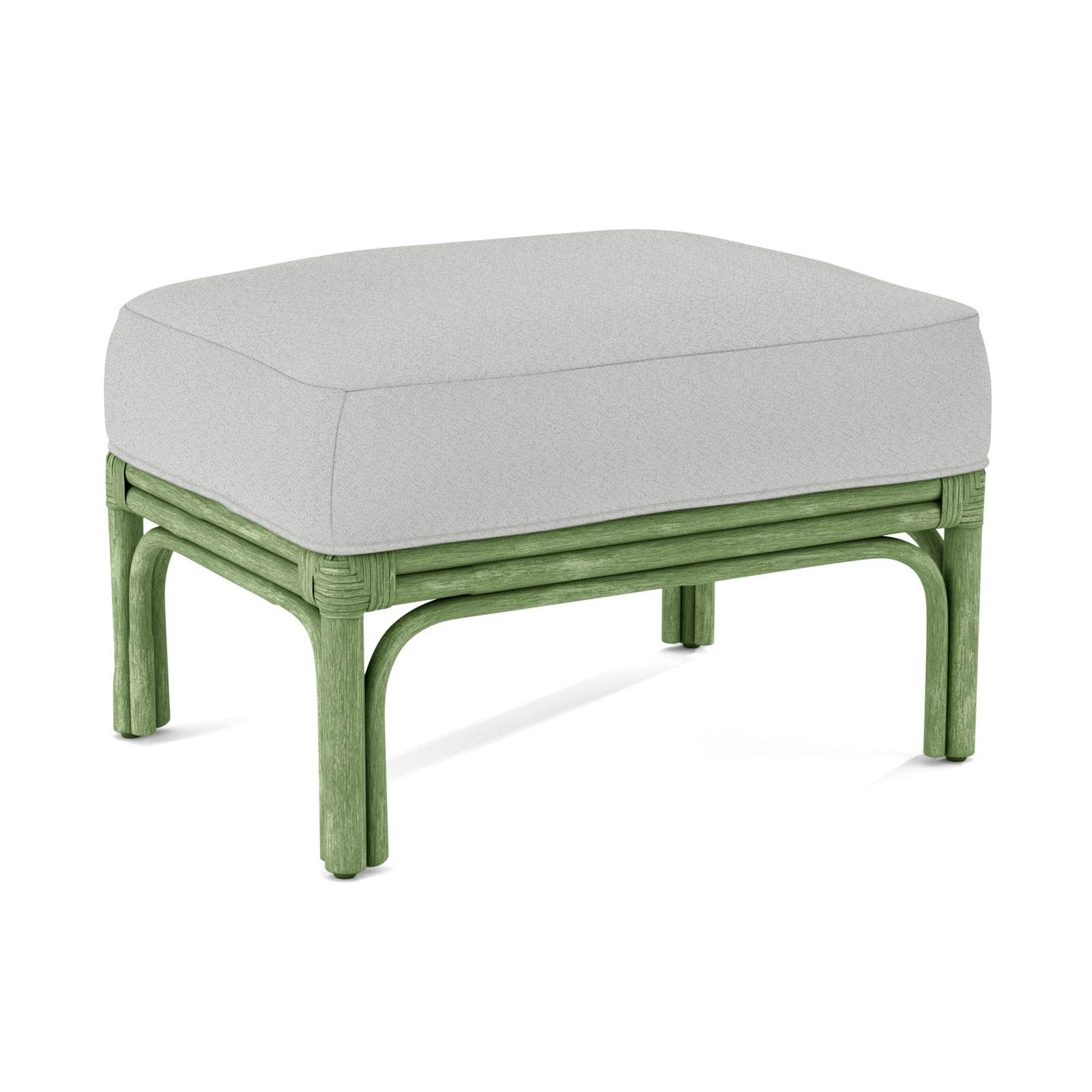 Boca Upholstered Ottoman, Snow Crypton Performance; 0884-91, Celery