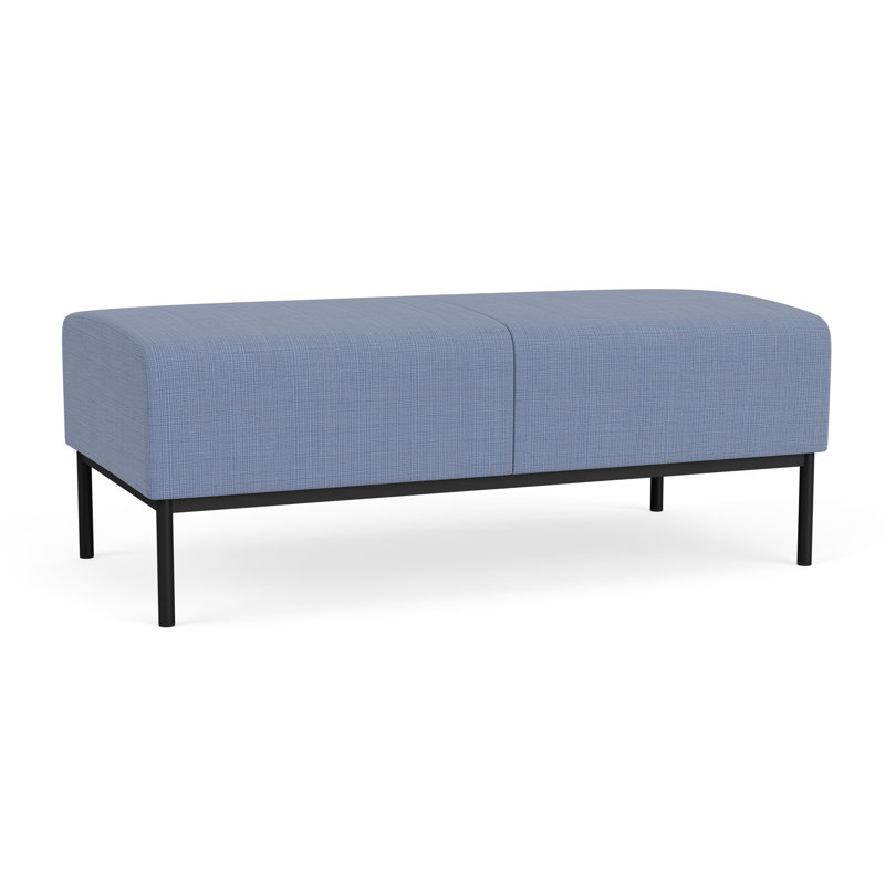 Banc de réception Darsey, Chambray bleu marine clair, Noir