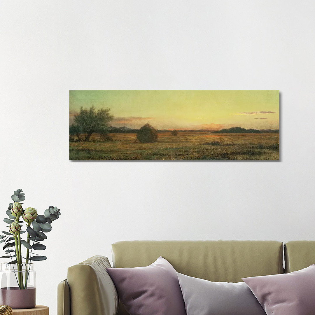 Jersey Meadows von Martin Johnson Heade - Ohne Rahmen Panorama-Leinwand Giclée auf Leinwand