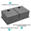 Évier de cuisine en acier inoxydable à double cuve encastrable 28 po x 19 po, calibre 16, cuve profonde de 10 po, insonorisation et jauge de condensation