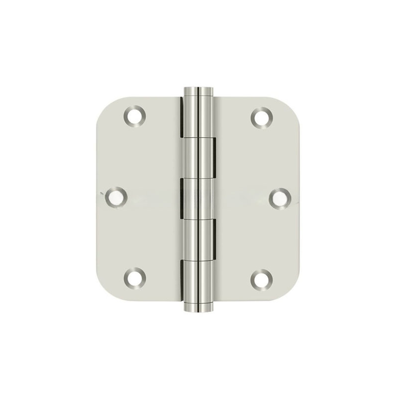 Butt Bearing Hinge, Polished Nickel