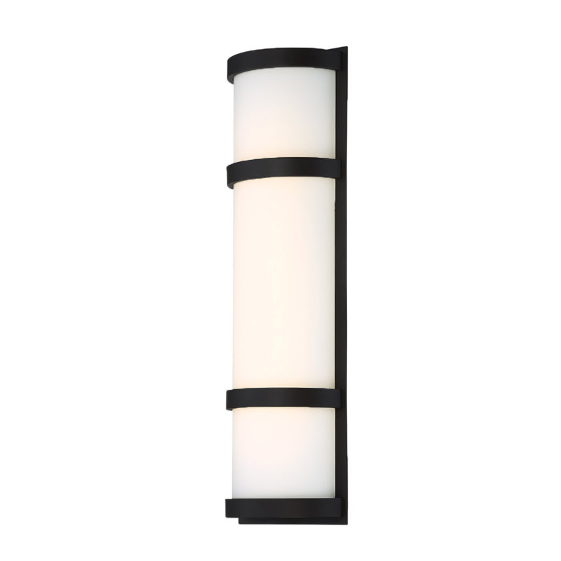 Latitude 1-Light LED Outdoor Sconce, Black, 20" H x 6" W x 4" D, 19