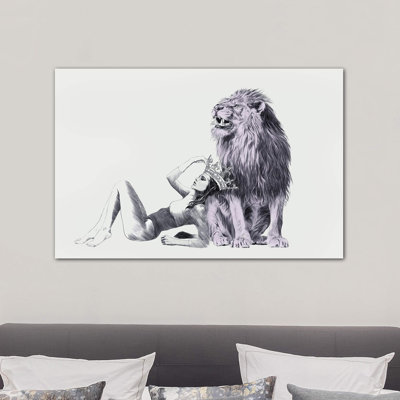 The Queen Leo by Jenny Rome - Wrapped Canvas Print