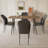 55.1'' Rectangular Dining Table Set, Modern Kitchen Table, Steel Legs (1 Table 4 Chairs)-436812394-436812393
