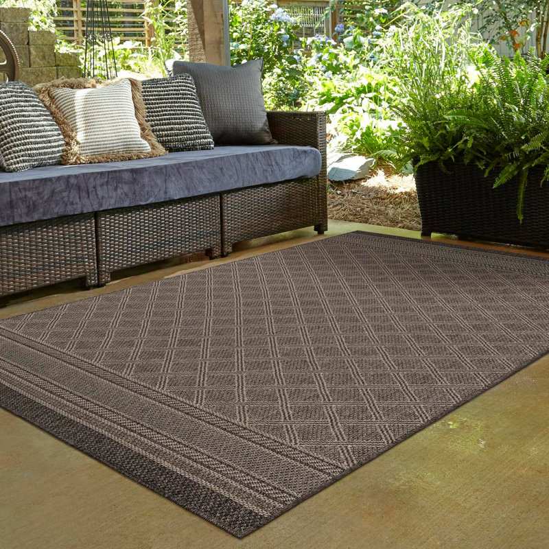 Tapis d'extérieur à treillis, Rectangle 10 pi x 14 pi 1 po